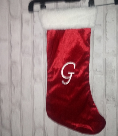 custom embroidered stocking with a G - Picture 2 of 12